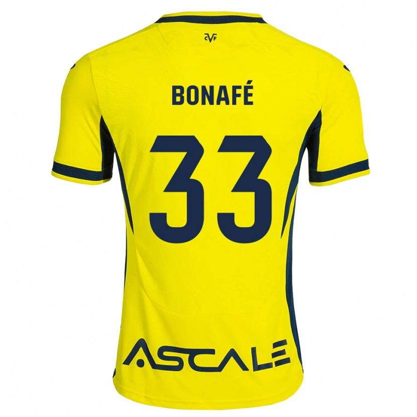 Danxen Niño Camiseta César Bonafé #33 Amarillo Negro Rojo 1ª Equipación 2026/27 La Camisa México