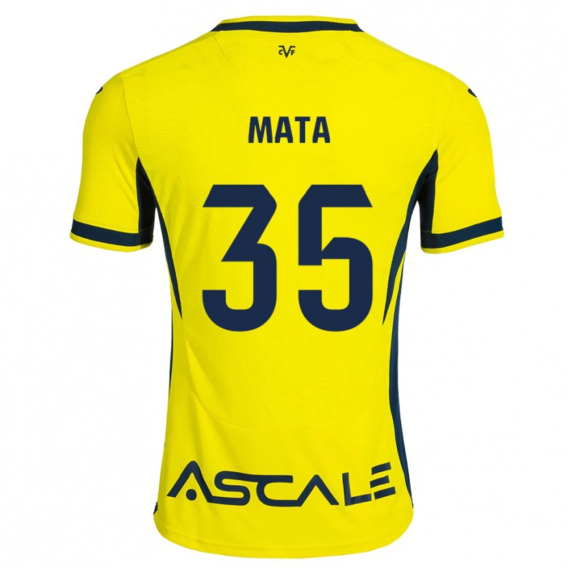 Danxen Niño Camiseta Jordi Mata #35 Amarillo Negro Rojo 1ª Equipación 2026/27 La Camisa México
