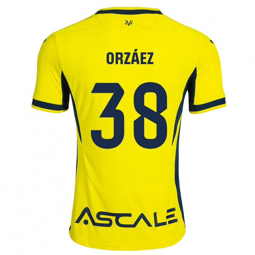 Danxen Niño Camiseta Sergio Orzáez #38 Amarillo Negro Rojo 1ª Equipación 2026/27 La Camisa México