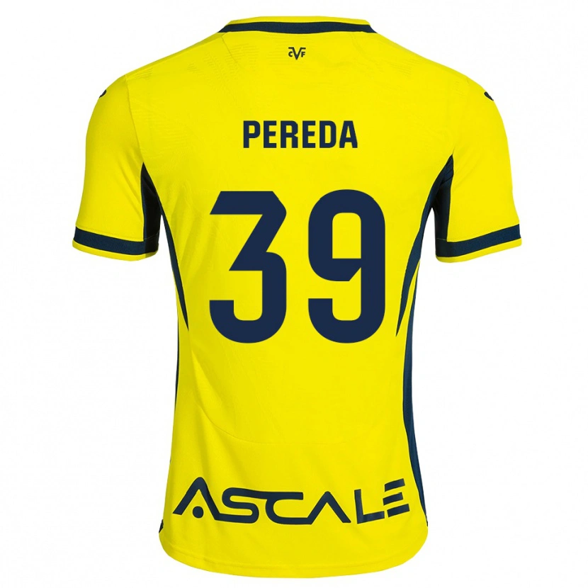Danxen Niño Camiseta Pablo Pereda #39 Amarillo Negro Rojo 1ª Equipación 2026/27 La Camisa México