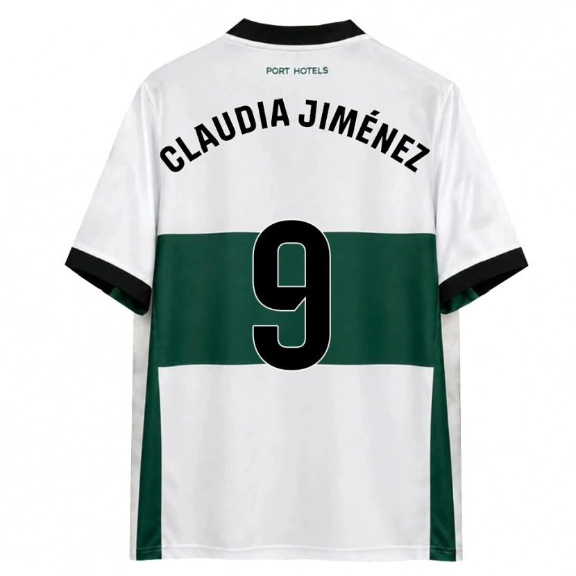 Danxen Niño Camiseta Claudia Jiménez Gutiérrez #9 Verde Blanco Rojo 1ª Equipación 2026/27 La Camisa México