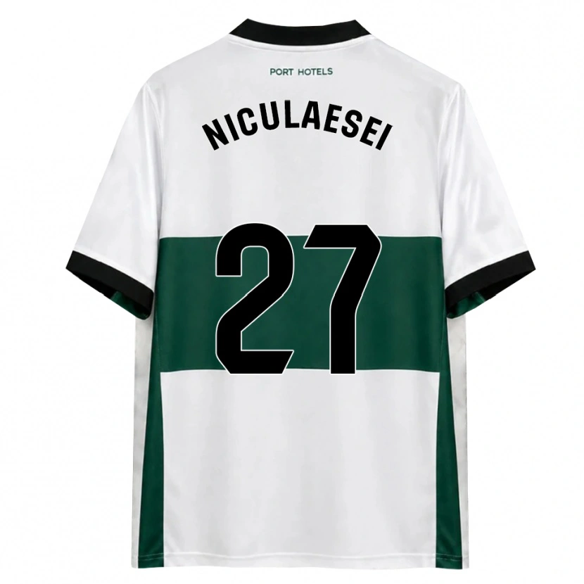Danxen Niño Camiseta Albert Niculăesei #27 Verde Blanco Rojo 1ª Equipación 2026/27 La Camisa México