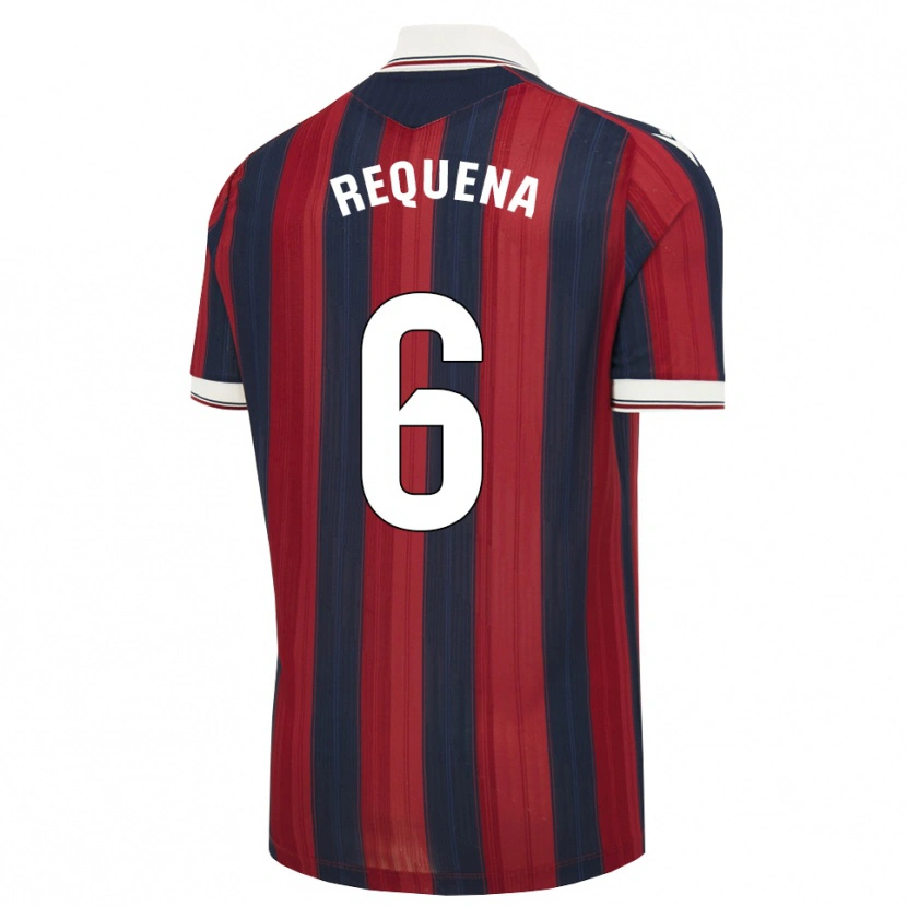 Danxen Niño Camiseta Dani Requena #6 Azul Medianoche Rojo 1ª Equipación 2026/27 La Camisa México
