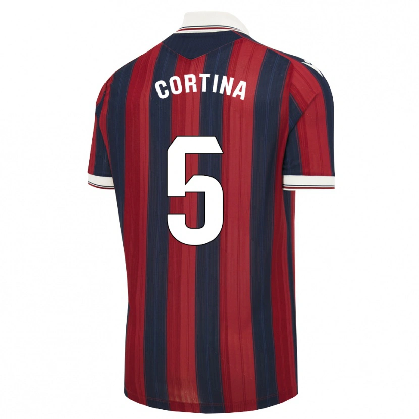 Danxen Niño Camiseta Borja Cortina #5 Azul Medianoche Rojo 1ª Equipación 2026/27 La Camisa México