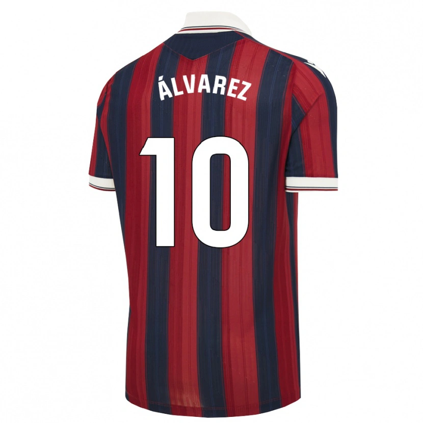 Danxen Niño Camiseta Carlos Álvarez #10 Azul Medianoche Rojo 1ª Equipación 2026/27 La Camisa México