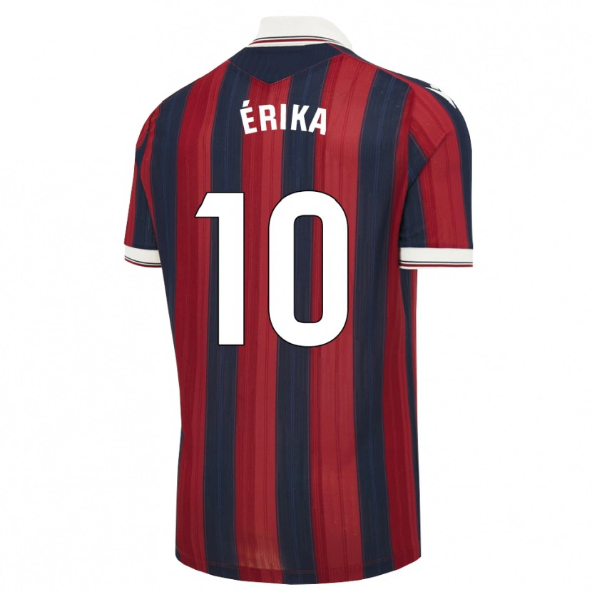 Danxen Niño Camiseta Érika González #10 Azul Medianoche Rojo 1ª Equipación 2026/27 La Camisa México