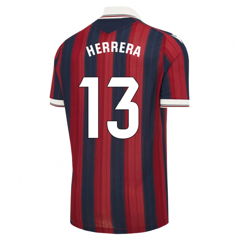 Danxen Niño Camiseta Asier Herrera #13 Azul Medianoche Rojo 1ª Equipación 2026/27 La Camisa México