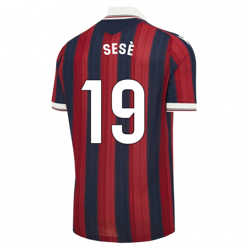 Danxen Niño Camiseta Mario Sesè #19 Azul Medianoche Rojo 1ª Equipación 2026/27 La Camisa México