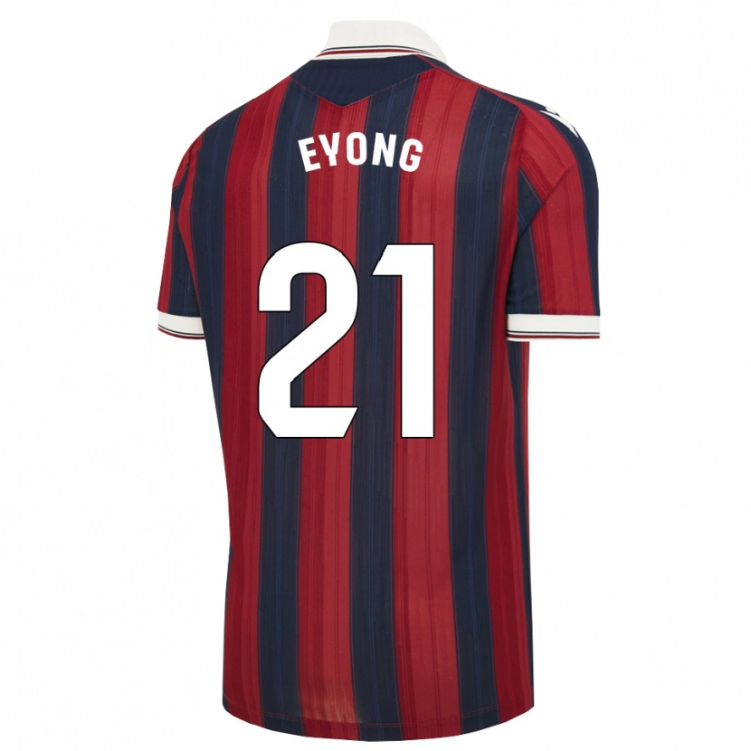 Danxen Niño Camiseta Karl Etta Eyong #21 Azul Medianoche Rojo 1ª Equipación 2026/27 La Camisa México