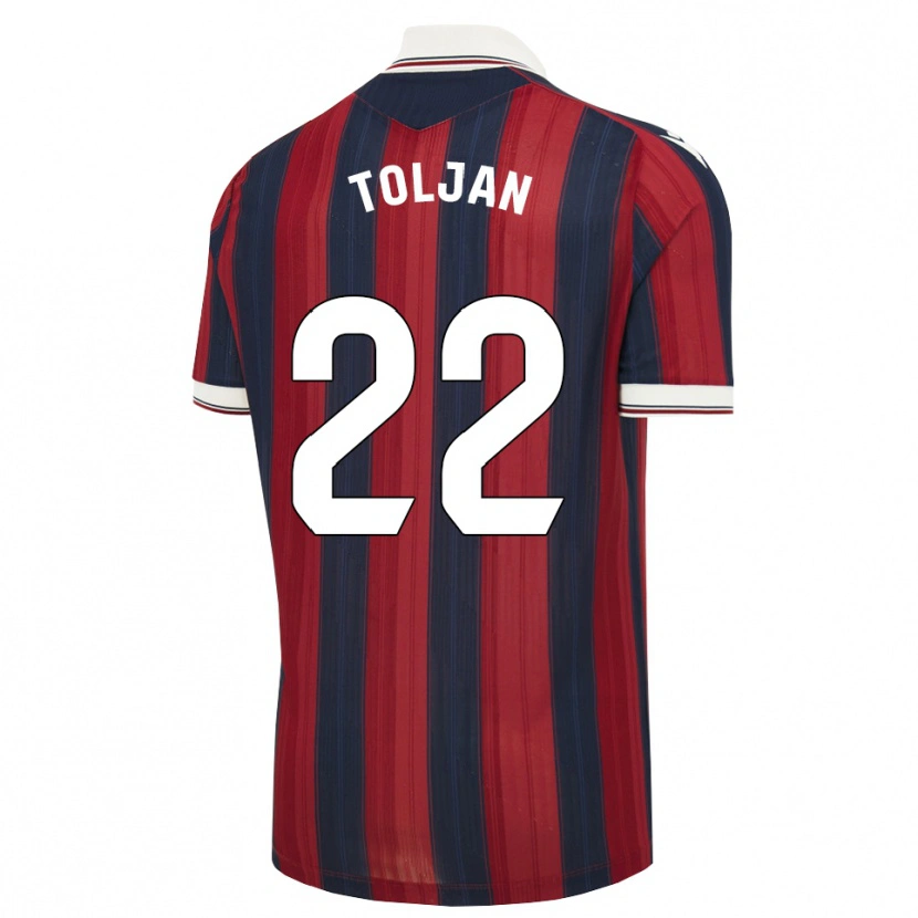 Danxen Niño Camiseta Jeremy Toljan #22 Azul Medianoche Rojo 1ª Equipación 2026/27 La Camisa México