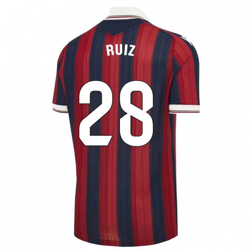 Danxen Niño Camiseta Joan Ruiz #28 Azul Medianoche Rojo 1ª Equipación 2026/27 La Camisa México