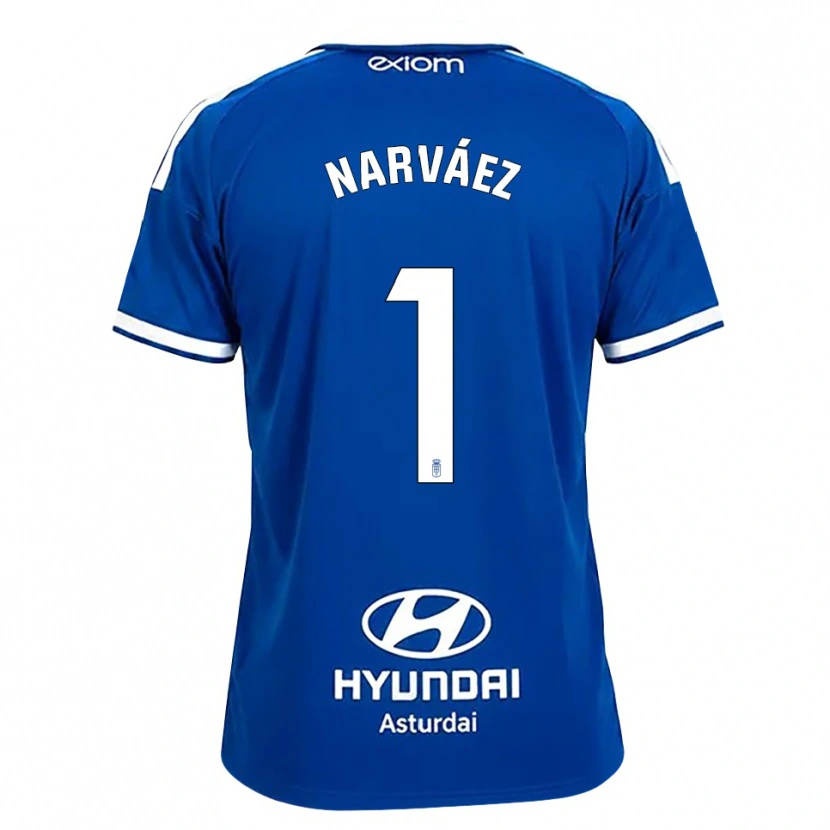 Danxen Niño Camiseta Miguel Narváez #1 Azul Mediano Blanco 1ª Equipación 2026/27 La Camisa México