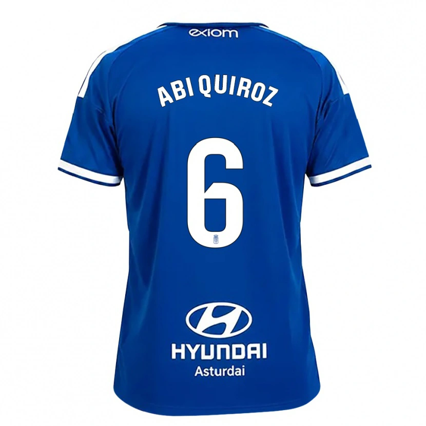 Danxen Niño Camiseta Abi Quiroz #6 Azul Mediano Blanco 1ª Equipación 2026/27 La Camisa México