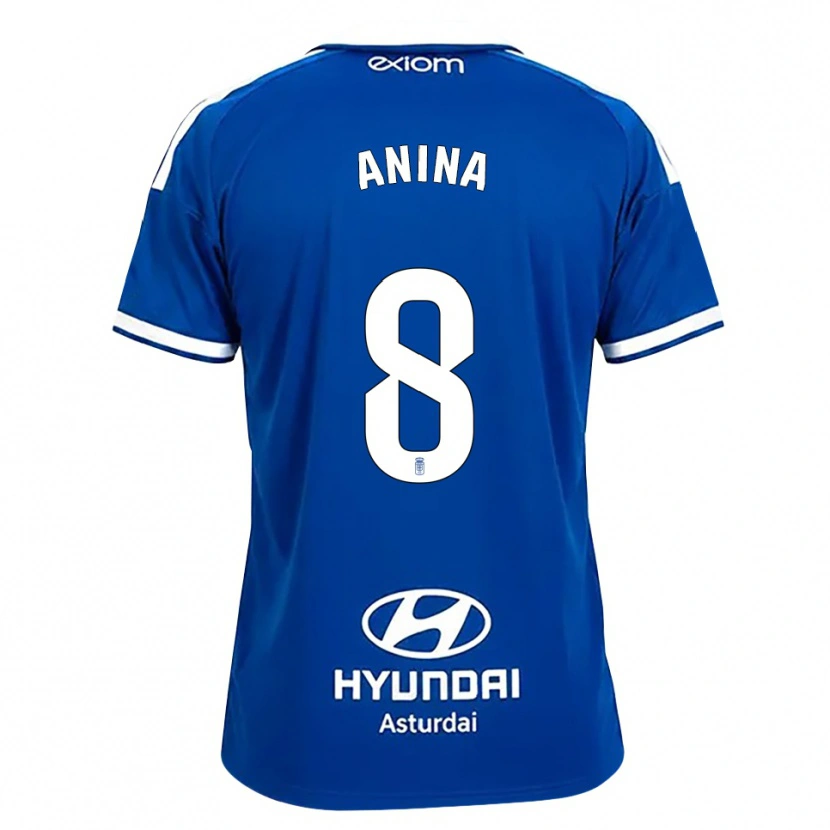 Danxen Niño Camiseta Ana Menéndez García #8 Azul Mediano Blanco 1ª Equipación 2026/27 La Camisa México