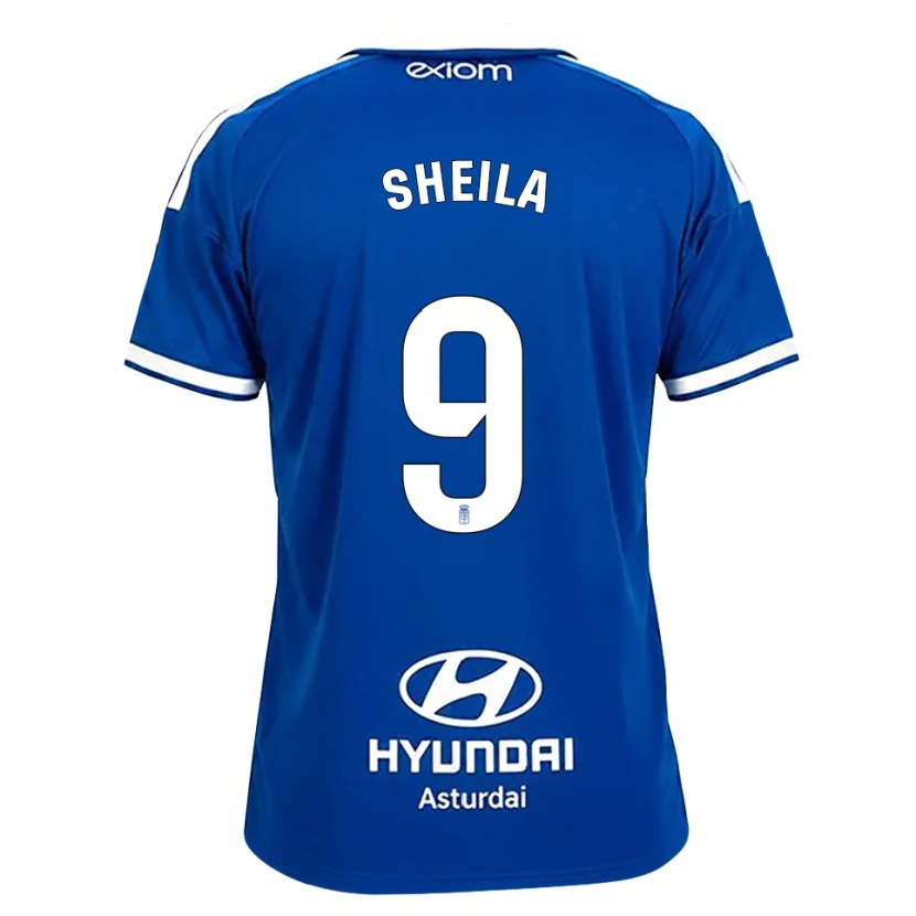 Danxen Niño Camiseta Sheila Elorza Hernández #9 Azul Mediano Blanco 1ª Equipación 2026/27 La Camisa México