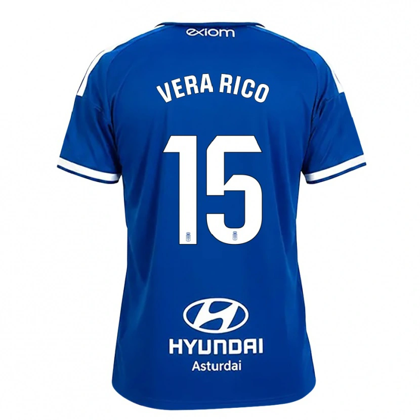 Danxen Niño Camiseta Vera Rico #15 Azul Mediano Blanco 1ª Equipación 2026/27 La Camisa México