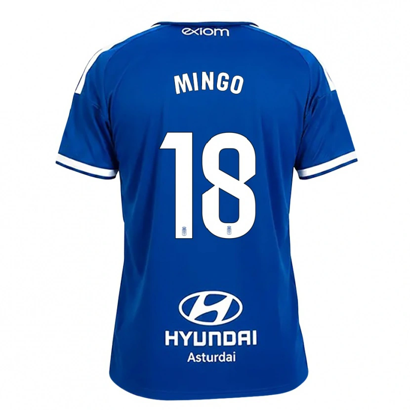 Danxen Niño Camiseta Víctor Mingo #18 Azul Mediano Blanco 1ª Equipación 2026/27 La Camisa México