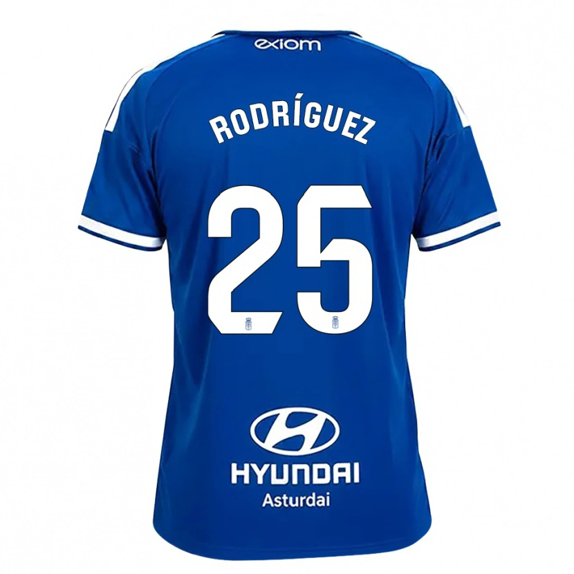 Danxen Niño Camiseta Álvaro Rodríguez #25 Azul Mediano Blanco 1ª Equipación 2026/27 La Camisa México