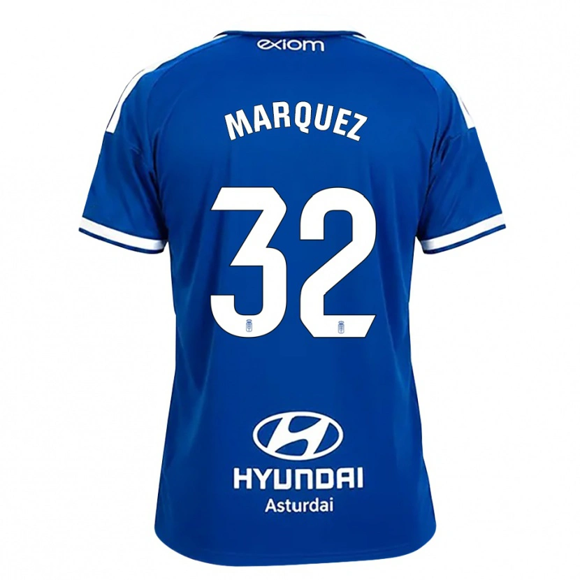 Danxen Niño Camiseta Gerard Marquez #32 Azul Mediano Blanco 1ª Equipación 2026/27 La Camisa México