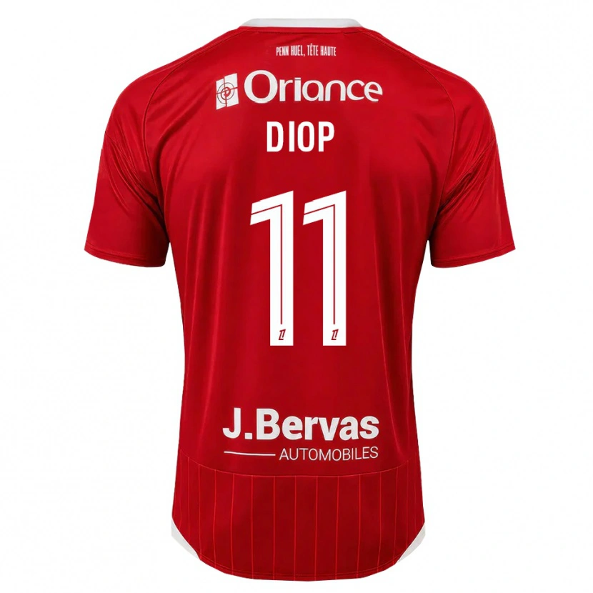 Danxen Niño Camiseta Samba Diop #11 Blanco Rojo 1ª Equipación 2026/27 La Camisa México