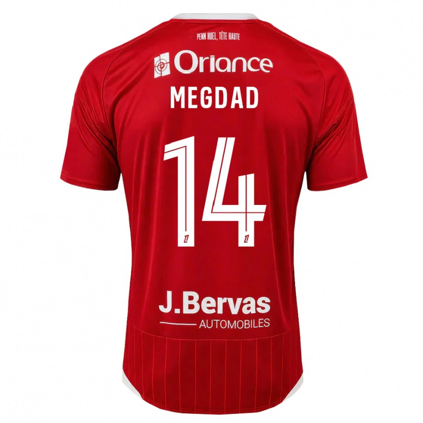 Danxen Niño Camiseta Noa Megdad #14 Blanco Rojo 1ª Equipación 2026/27 La Camisa México
