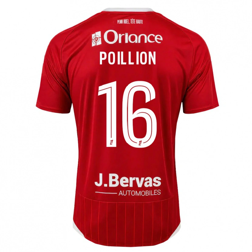 Danxen Niño Camiseta Noé Poillion #16 Blanco Rojo 1ª Equipación 2026/27 La Camisa México