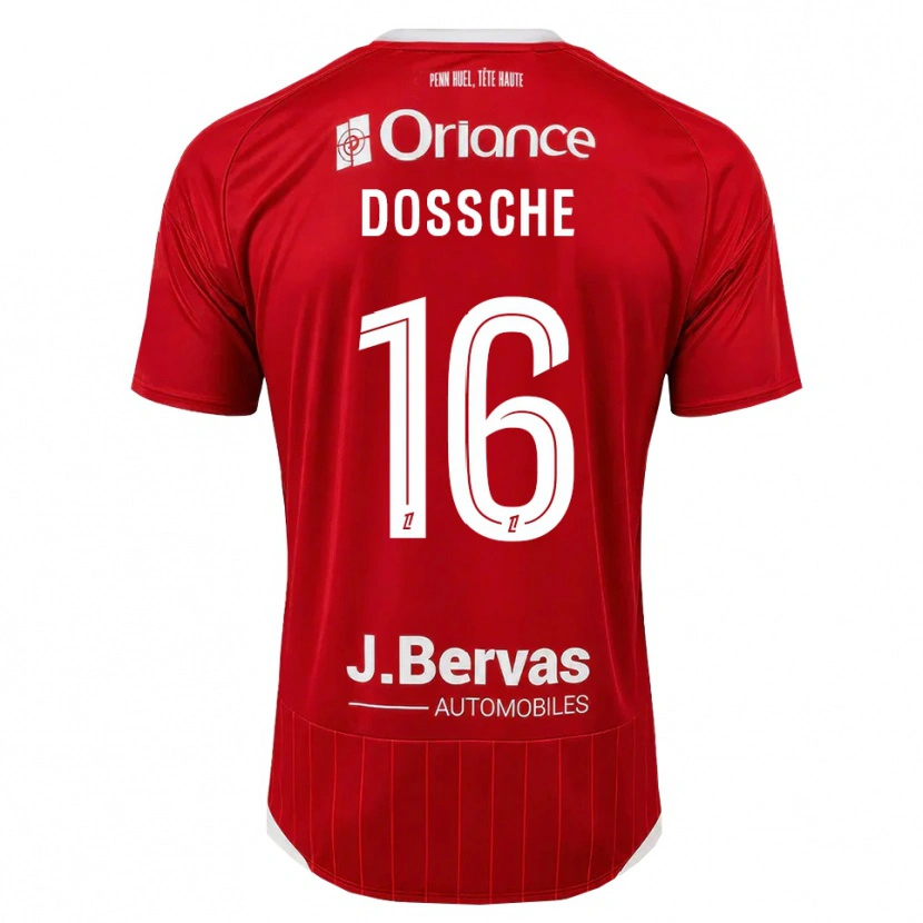Danxen Niño Camiseta Marvin Dossche #16 Blanco Rojo 1ª Equipación 2026/27 La Camisa México