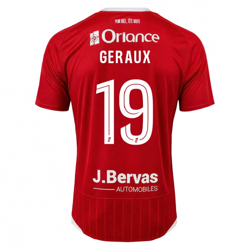 Danxen Niño Camiseta Noan Geraux #19 Blanco Rojo 1ª Equipación 2026/27 La Camisa México