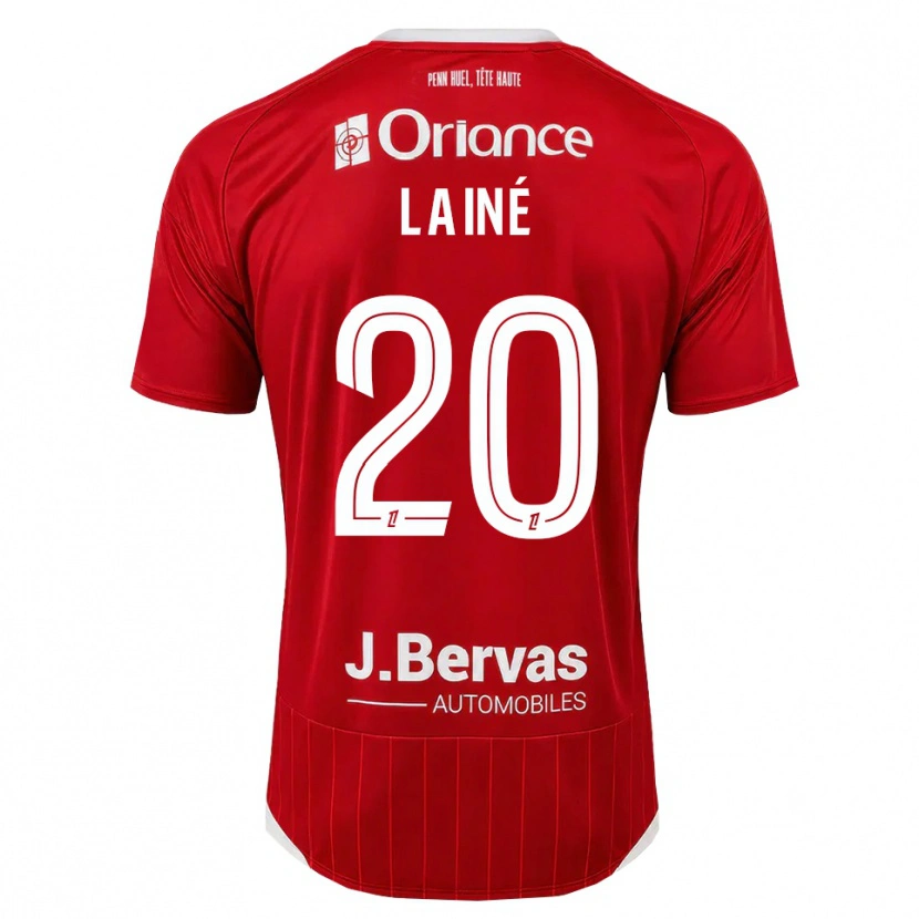 Danxen Niño Camiseta Mathis Lainé #20 Blanco Rojo 1ª Equipación 2026/27 La Camisa México