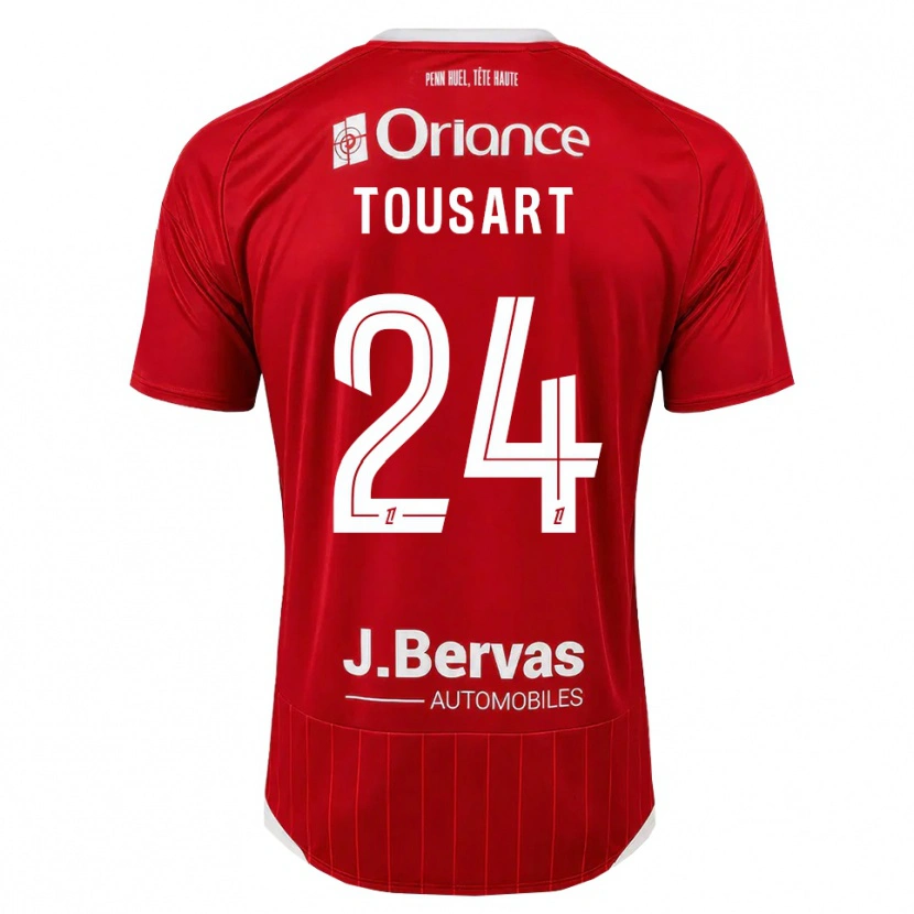 Danxen Niño Camiseta Lucas Tousart #24 Blanco Rojo 1ª Equipación 2026/27 La Camisa México