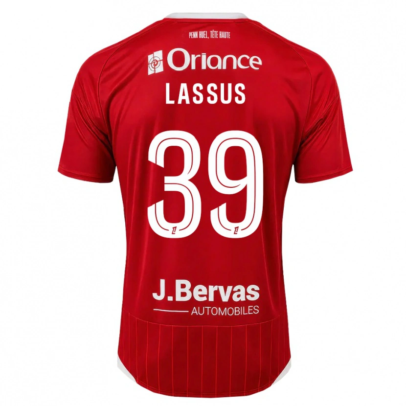 Danxen Niño Camiseta Axel Lassus #39 Blanco Rojo 1ª Equipación 2026/27 La Camisa México