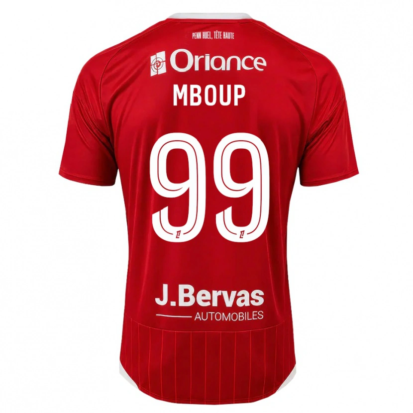 Danxen Niño Camiseta Pathé Mboup #99 Blanco Rojo 1ª Equipación 2026/27 La Camisa México