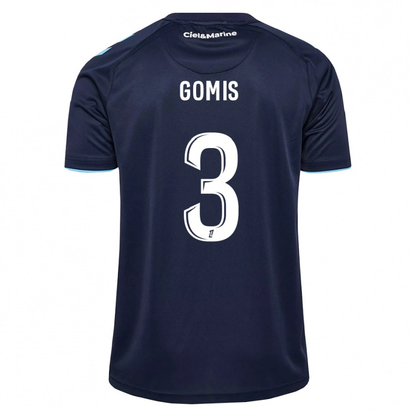 Danxen Niño Camiseta Georges Gomis #3 Azul Aciano Azul Medianoche 1ª Equipación 2026/27 La Camisa México