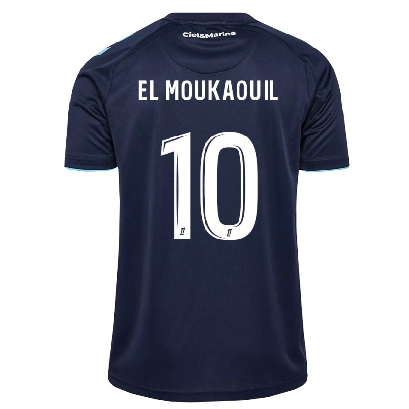 Danxen Niño Camiseta Mohamed El Moukaouil #10 Azul Aciano Azul Medianoche 1ª Equipación 2026/27 La Camisa México