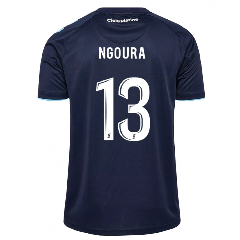 Danxen Niño Camiseta Steve Ngoura #13 Azul Aciano Azul Medianoche 1ª Equipación 2026/27 La Camisa México