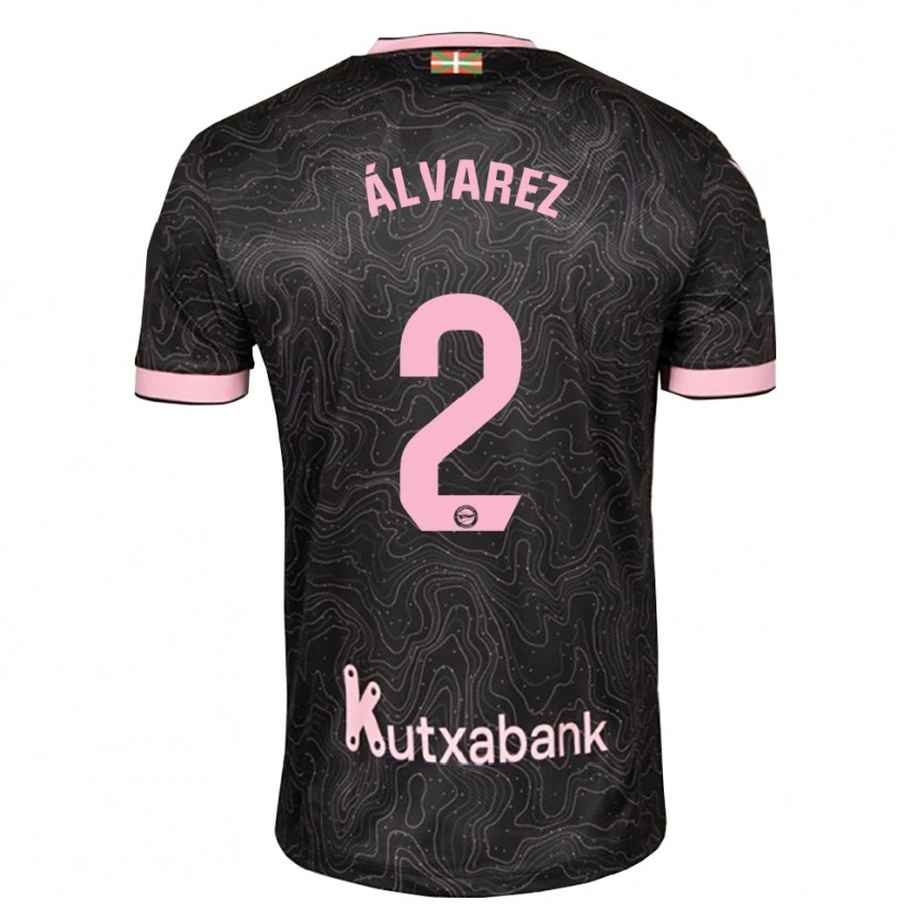 Danxen Niño Camiseta Joseda Álvarez #2 Negro Rosa 2ª Equipación 2026/27 La Camisa México
