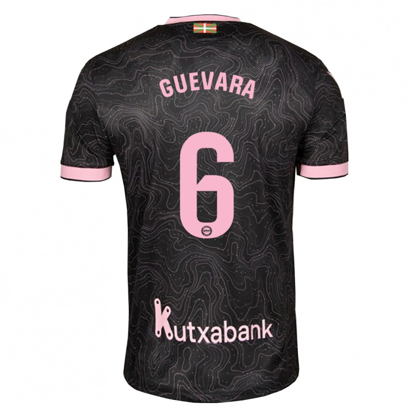 Danxen Niño Camiseta Ander Guevara #6 Negro Rosa 2ª Equipación 2026/27 La Camisa México