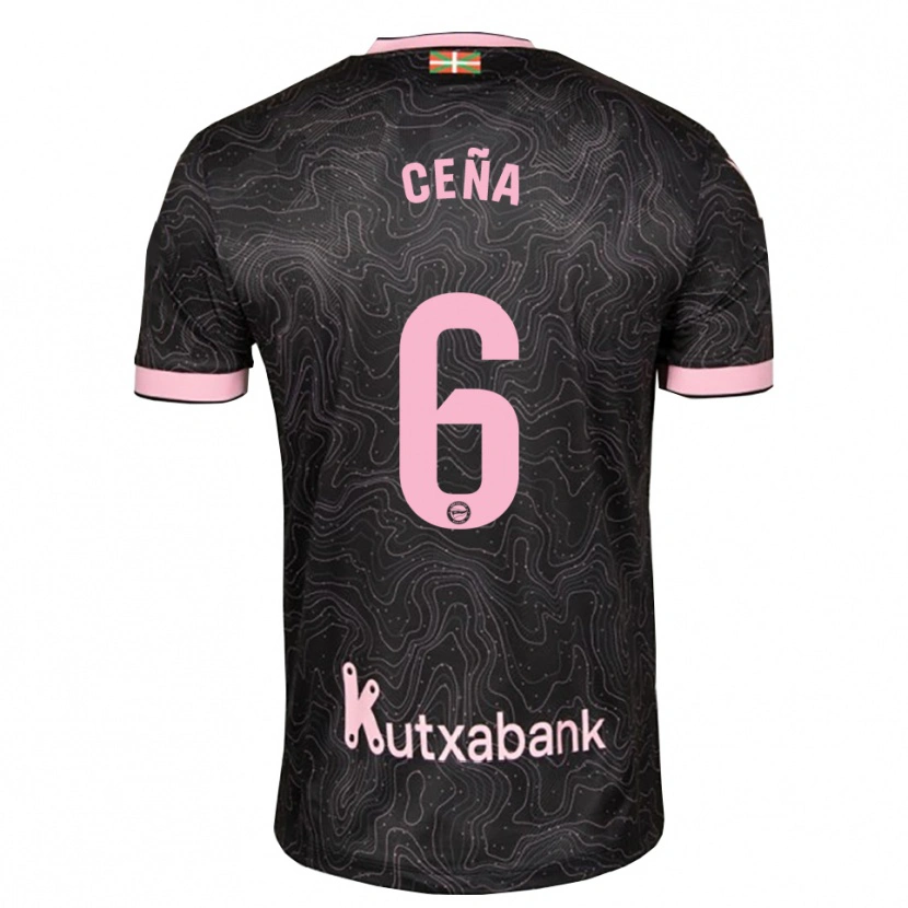Danxen Niño Camiseta Marcos Ceña #6 Negro Rosa 2ª Equipación 2026/27 La Camisa México