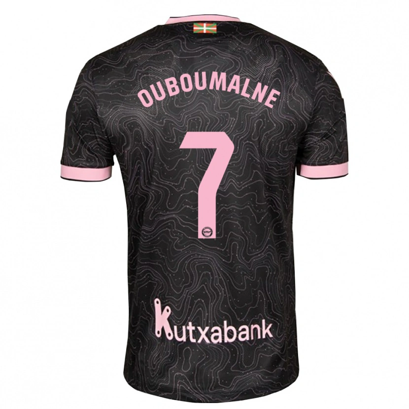 Danxen Niño Camiseta Ibra Ouboumalne #7 Negro Rosa 2ª Equipación 2026/27 La Camisa México