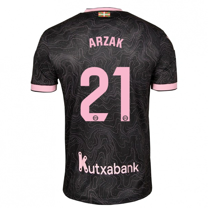 Danxen Niño Camiseta Andoni Arzak #21 Negro Rosa 2ª Equipación 2026/27 La Camisa México