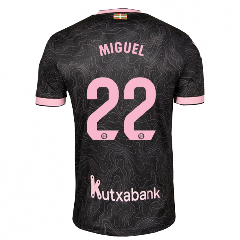 Danxen Niño Camiseta Miguel Rodríguez #22 Negro Rosa 2ª Equipación 2026/27 La Camisa México