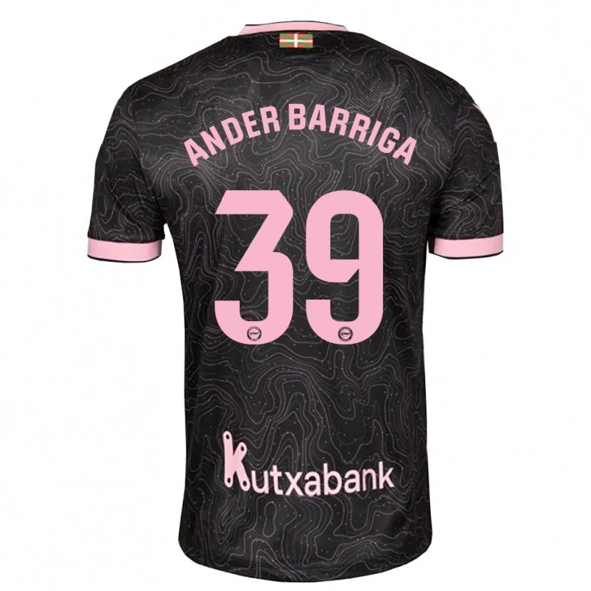Danxen Niño Camiseta Jon Ander Barriga #39 Negro Rosa 2ª Equipación 2026/27 La Camisa México