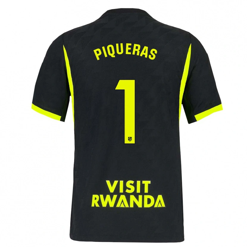 Danxen Niño Camiseta Diego Piqueras #1 Verde Brillante Negro 2ª Equipación 2026/27 La Camisa México