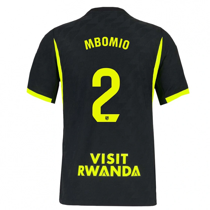 Danxen Niño Camiseta Rony Mbomio #2 Verde Brillante Negro 2ª Equipación 2026/27 La Camisa México