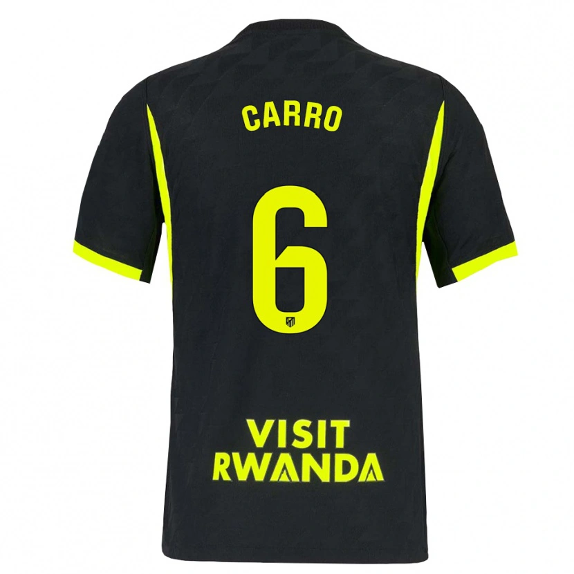 Danxen Niño Camiseta Mikel Carro #6 Verde Brillante Negro 2ª Equipación 2026/27 La Camisa México