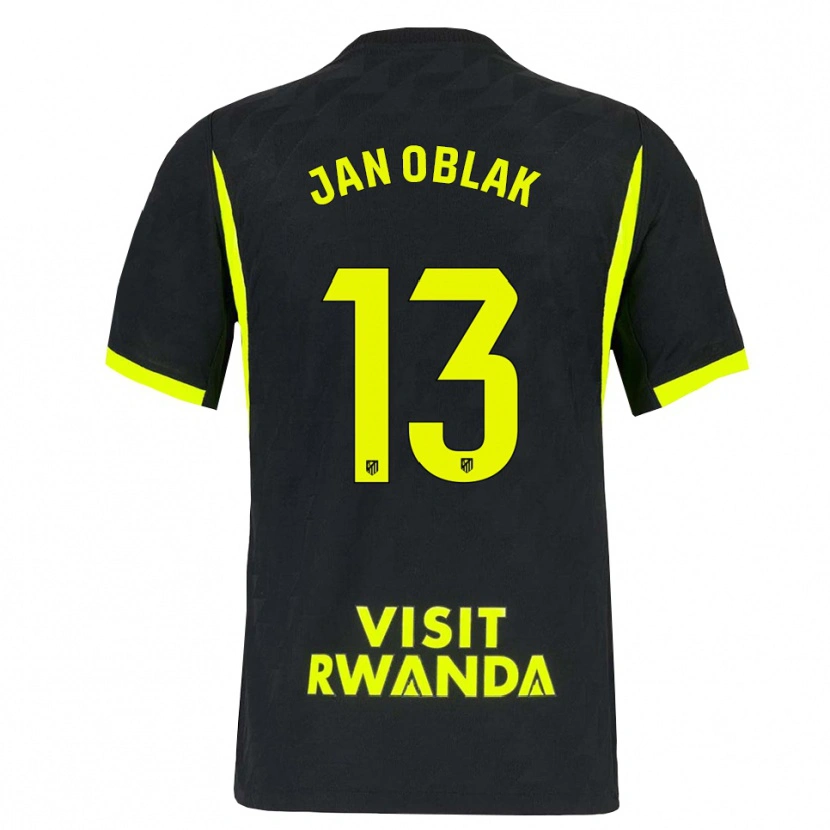 Danxen Niño Camiseta Jan Oblak #13 Verde Brillante Negro 2ª Equipación 2026/27 La Camisa México