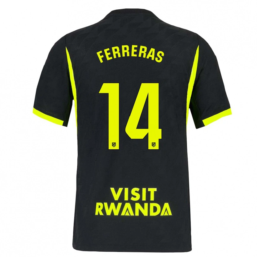 Danxen Niño Camiseta Adrian Ferreras #14 Verde Brillante Negro 2ª Equipación 2026/27 La Camisa México