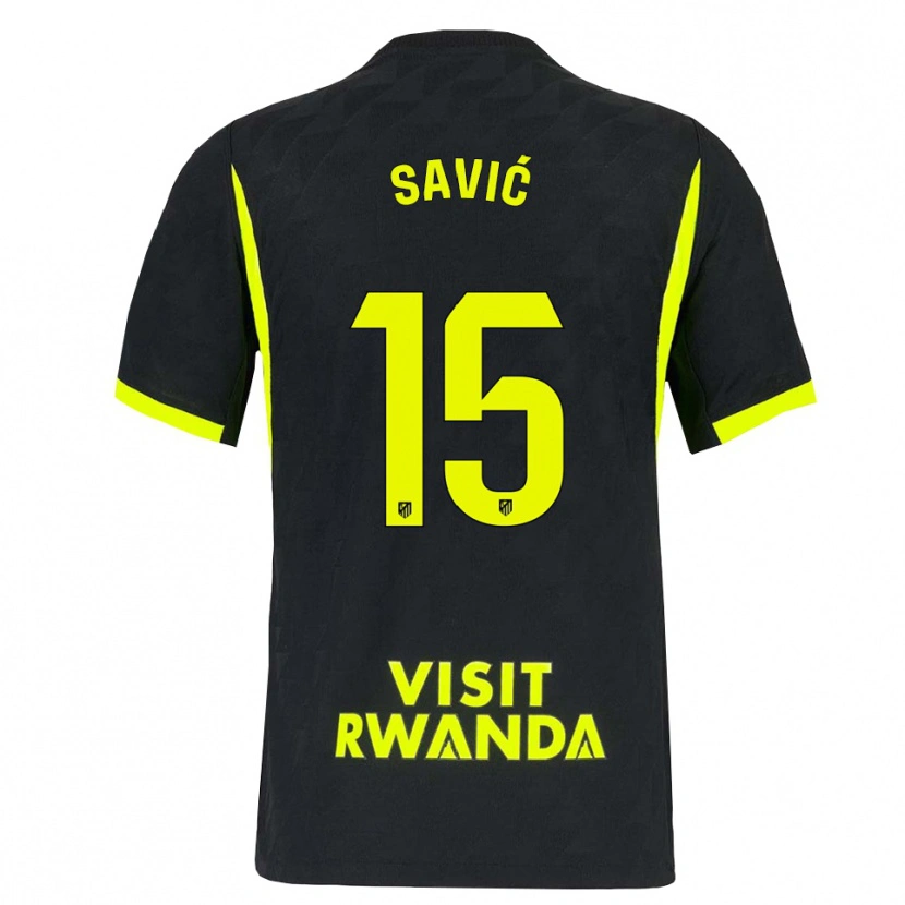 Danxen Niño Camiseta Stefan Savic #15 Verde Brillante Negro 2ª Equipación 2026/27 La Camisa México