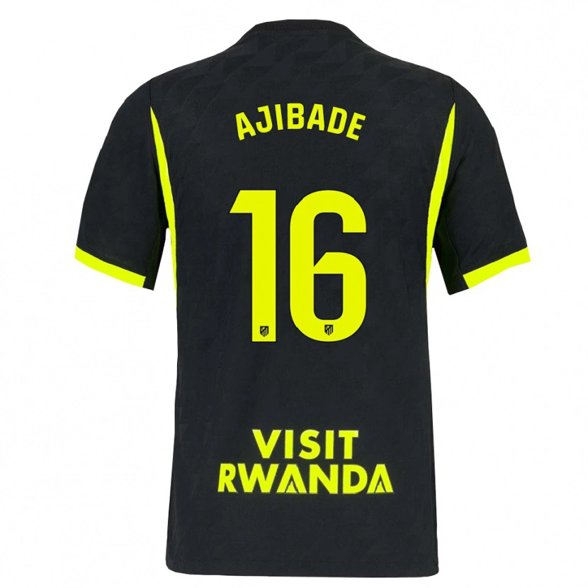Danxen Niño Camiseta Rasheedat Ajibade #16 Verde Brillante Negro 2ª Equipación 2026/27 La Camisa México