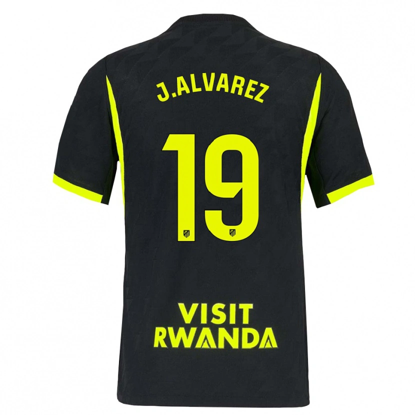 Danxen Niño Camiseta Julián Alvarez #19 Verde Brillante Negro 2ª Equipación 2026/27 La Camisa México
